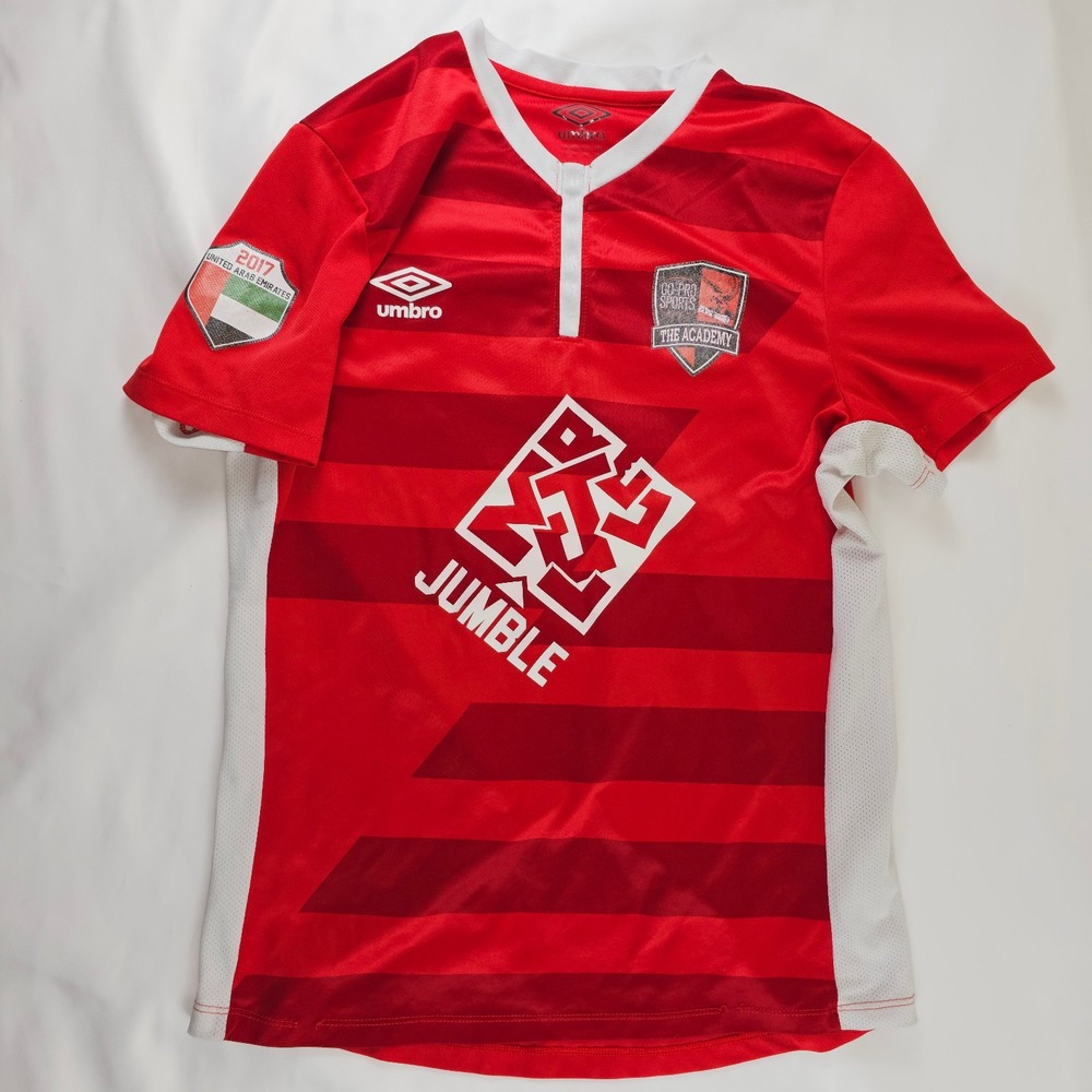 Youth Soccer Jersey Jumble United Arab Emirates Red Size Medium